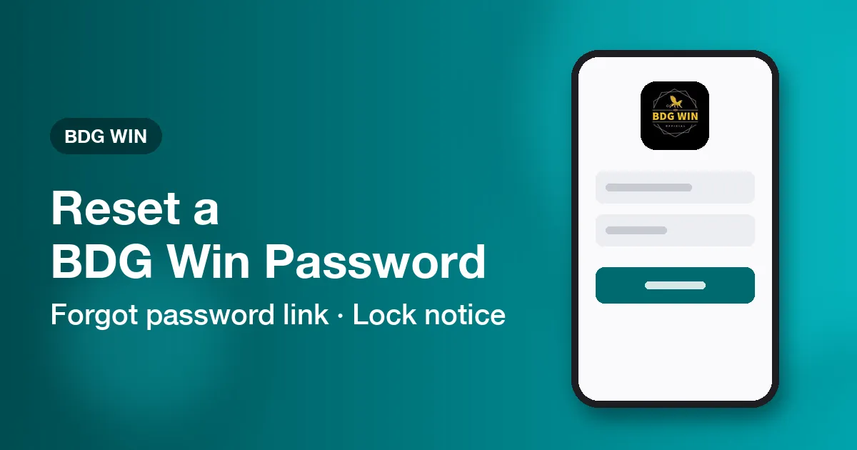 Banner for resetting a BDG Win password, covering the forgot link, lock notice and customer service